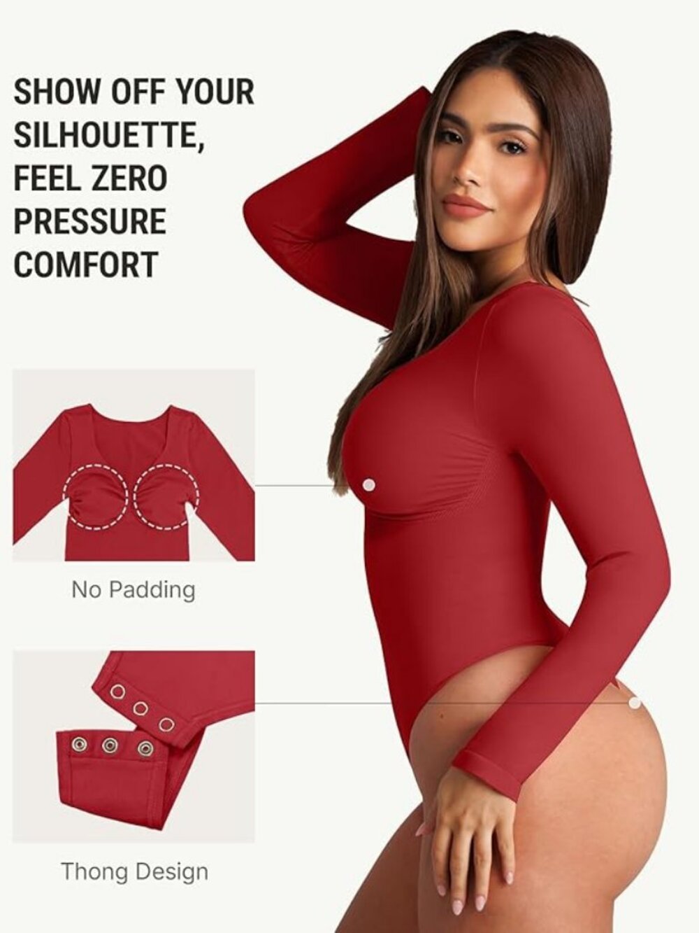 FeelinGirl Women's Long Sleeve Shapewear